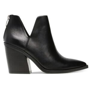 Steve Madden Black Alyseialy Black Fashion Boots Womens Size 7M Leather Pull On